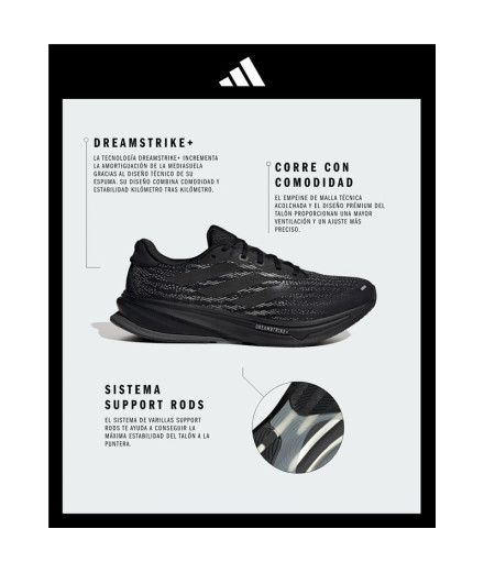 Zapatillas de Running adidas Supernova Rise 2 Hombre Negro