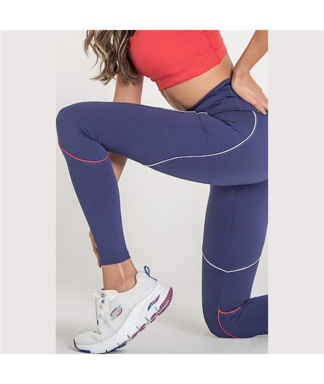 Collants de Fitness Ditchil Pix Femme Bleu
