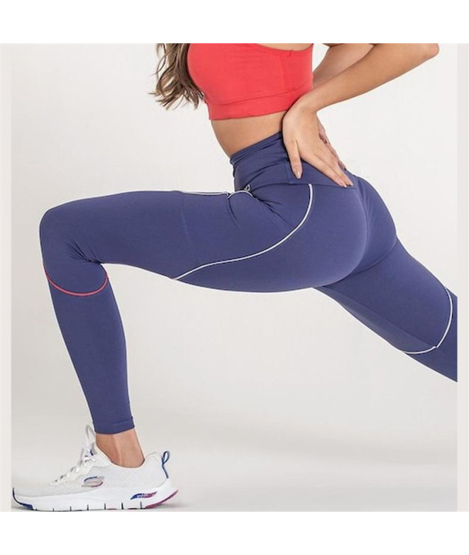 Collants de Fitness Ditchil Pix Femme Bleu