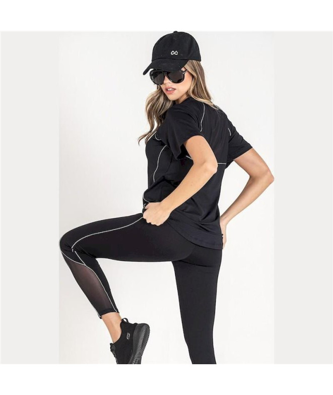 Camiseta de Fitness Ditchil Avis Mujer Negro