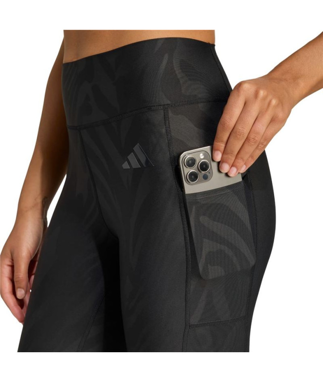 Collants de Fitness adidas Optime Aop Femme Noir
