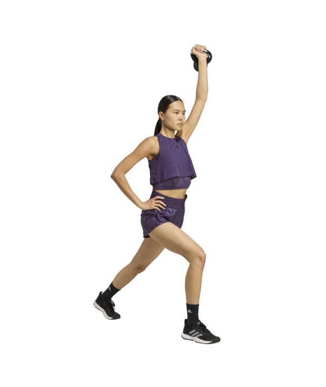 Pantalon de Fitness adidas Aop Pacer Femme Noir