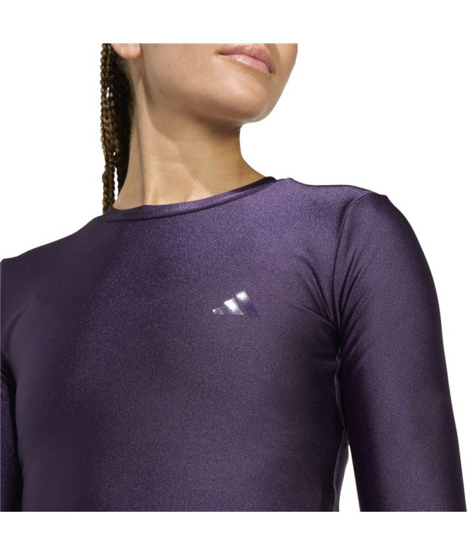 Camiseta de Fitness adidas We Ls Shn Mulher Preto