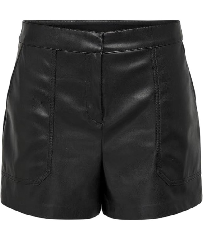Pantalón Only Onltricia Faux Leather Shorts Otw...