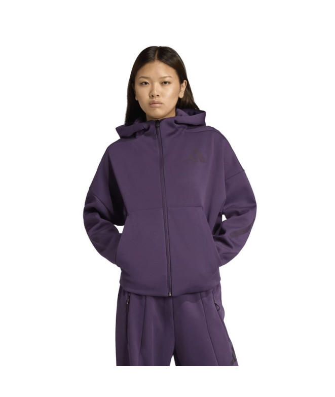 Sudadera adidas Z.N.E. Fz Mujer Morado