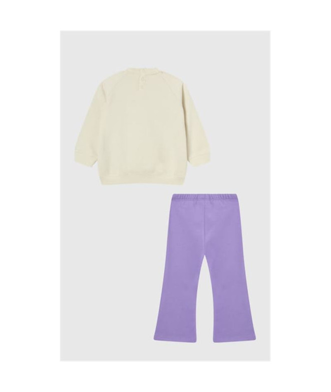 Chándal Champion Sweatsuits Bebés Beige/Morado