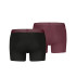 Slip Puma Hommes Boxers à Taille en Maille 2P Homme Noir/Bordeaux