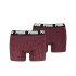 Slip Puma Men Logo Print Boxers 2P Homme Bordeaux