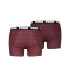 Slip Puma Men Logo Print Boxers 2P Homme Bordeaux