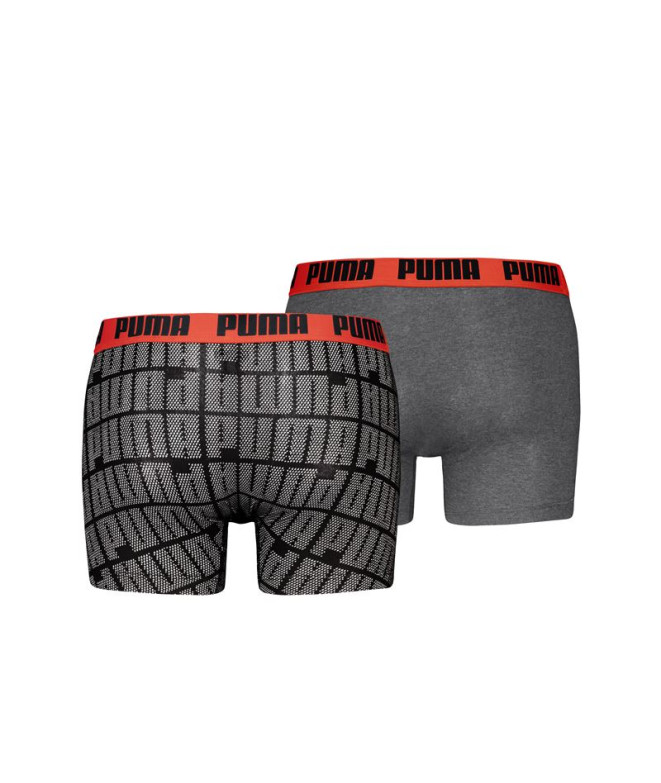 Calzoncillos Puma Men Logo Print Boxers 2P...