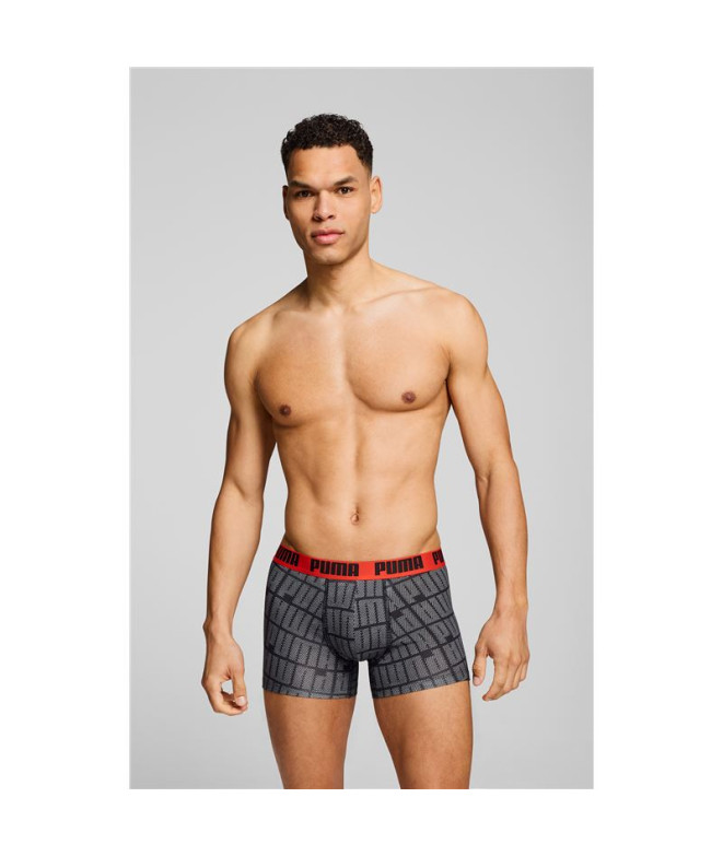 Calzoncillos Puma Men Logo Print Boxers 2P...