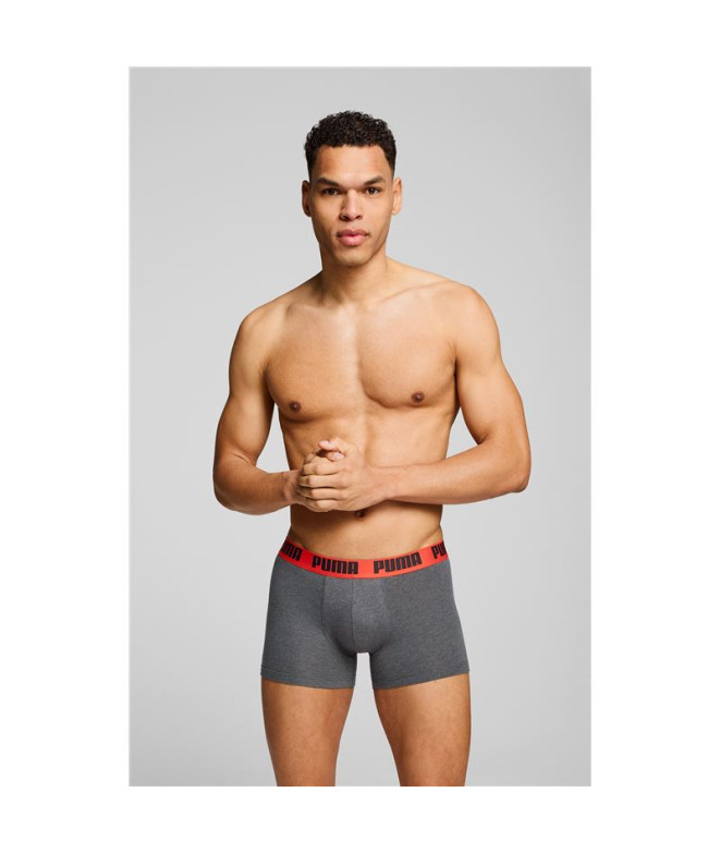Calzoncillos Puma Men Logo Print Boxers 2P...