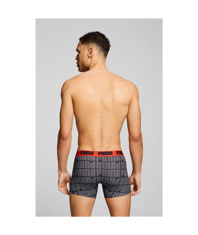 Calzoncillos Puma Men Logo Print Boxers 2P...