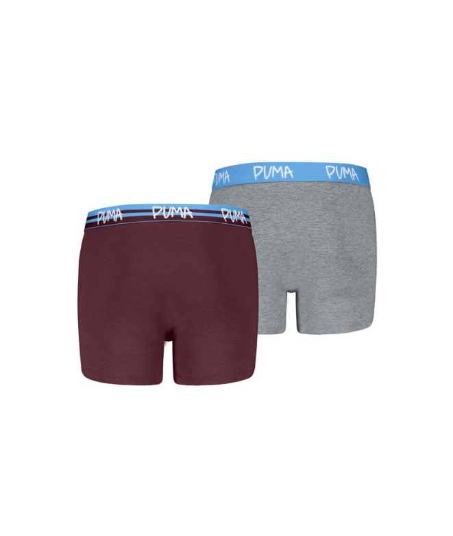 Calzoncillos Puma Boys Script Logo Boxers 2P...