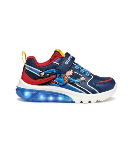 Zapatillas Geox Ciberdron Infantil Azul/Rojo