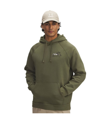 Sweat Under Armour Rival Fleece Hbr Logo Hd Homme Vert Sweat Under Armour Rival Fleece Hbr Logo Hd Homme Vert