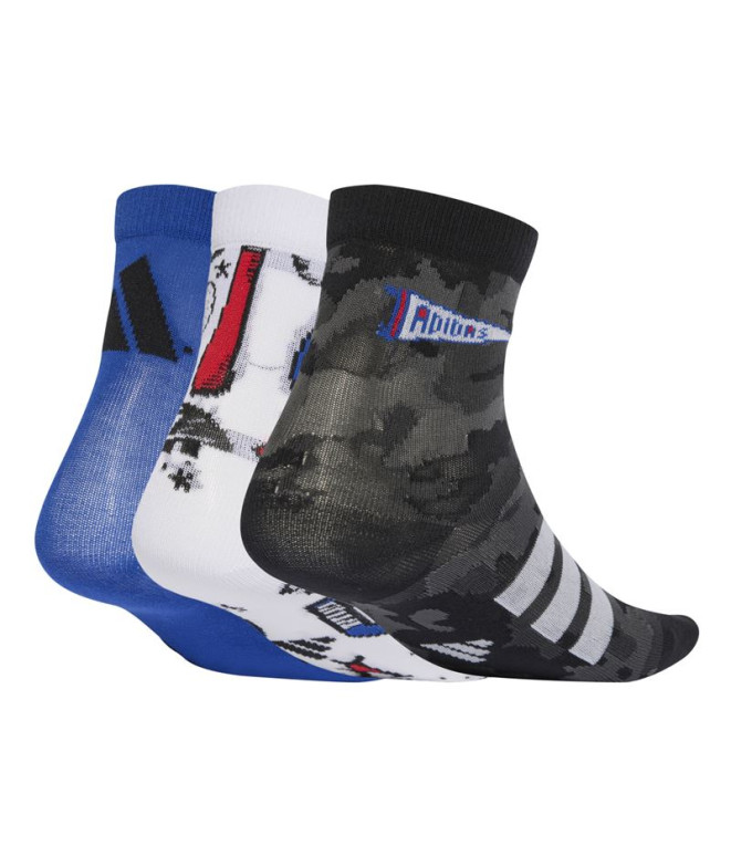 Meias adidas Doodle 3Pp So Infantil Azul