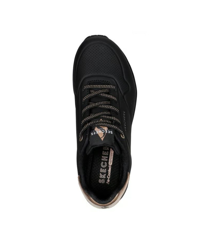 Zapatillas Skechers Uno - Shimmer Away Mujer Negro