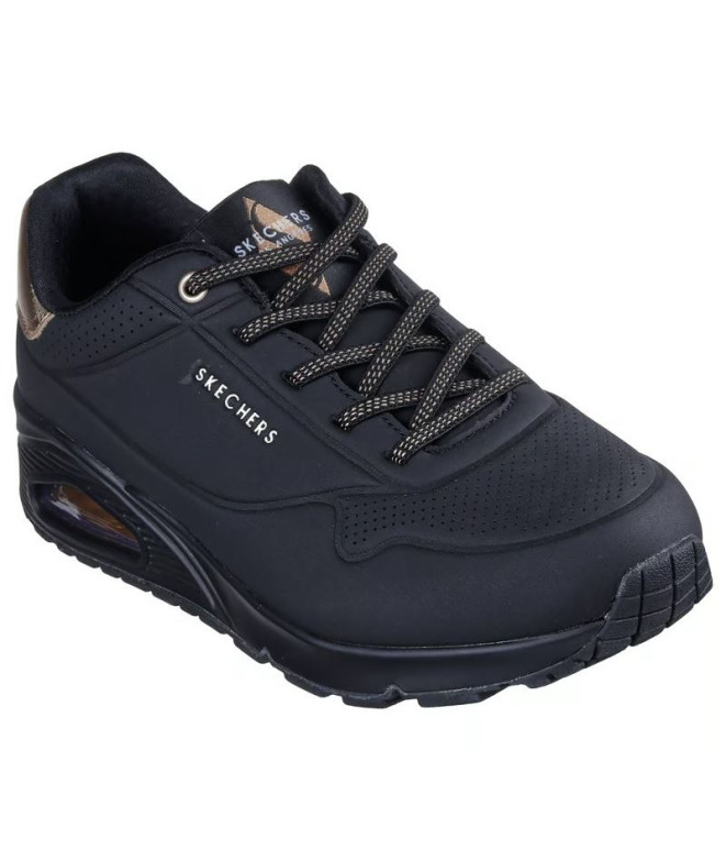 Zapatillas Skechers Uno - Shimmer Away Mujer Negro