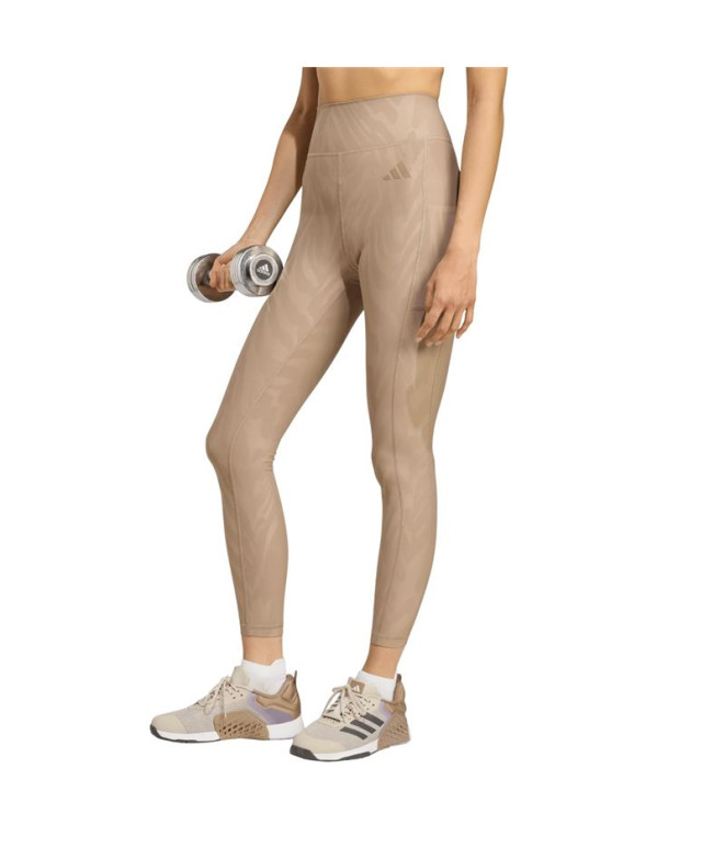 Mallas de Fitness adidas Optime Aop Mujer Marrón