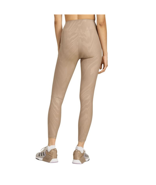 Mallas de Fitness adidas Optime Aop Mujer Marrón