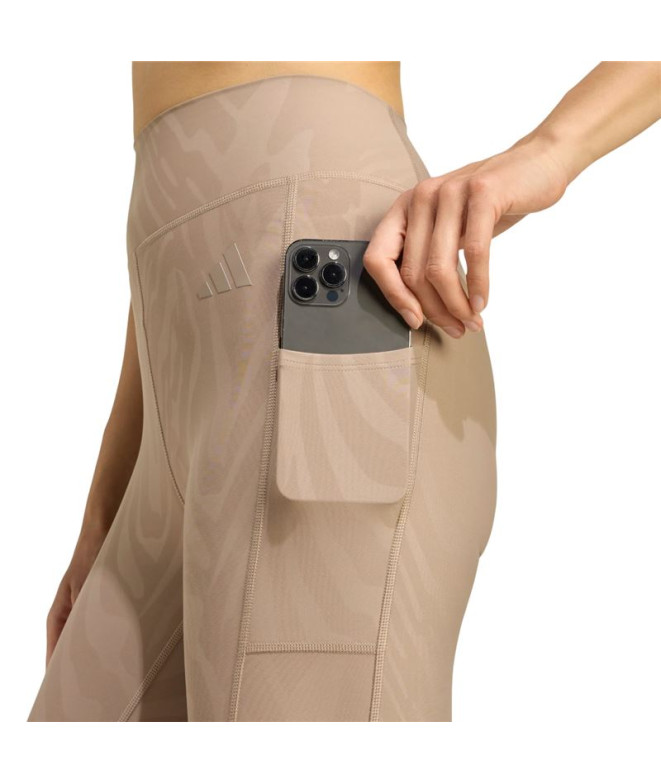 Mallas de Fitness adidas Optime Aop Mujer Marrón