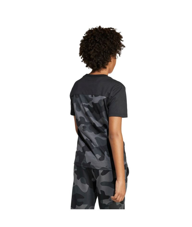 T-shirt adidas Camo Enfant Noir/Blanc