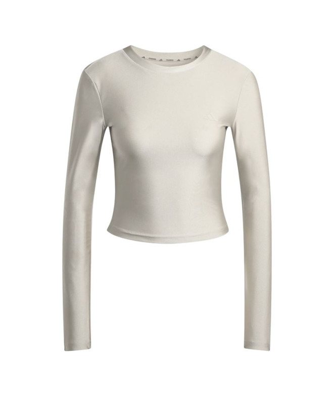 T-shirt de Fitness adidas We Ls Shn Femme Gris