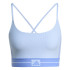 Sutiã esportivo de Fitness adidas Hyg Rib Bralett Mulher Azul