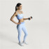 Brassiere de sport de Fitness adidas Hyg Rib Bralett Femme Bleu