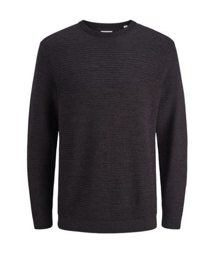 Moletom Jack and Jones Jjotto Knit Crew Neck Preto Homem