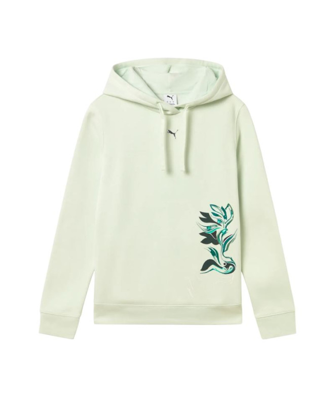 Moletom Puma Flower Graphic Hoodi Sage Frost...