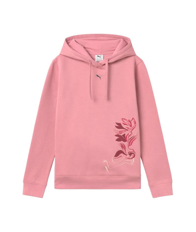 Moletom Puma Flower Graphic Hoodi Poised Pink...