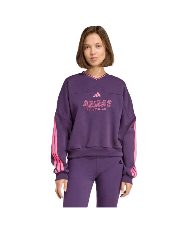 Moletom adidas Tiro Fl Swt Mulher Negro