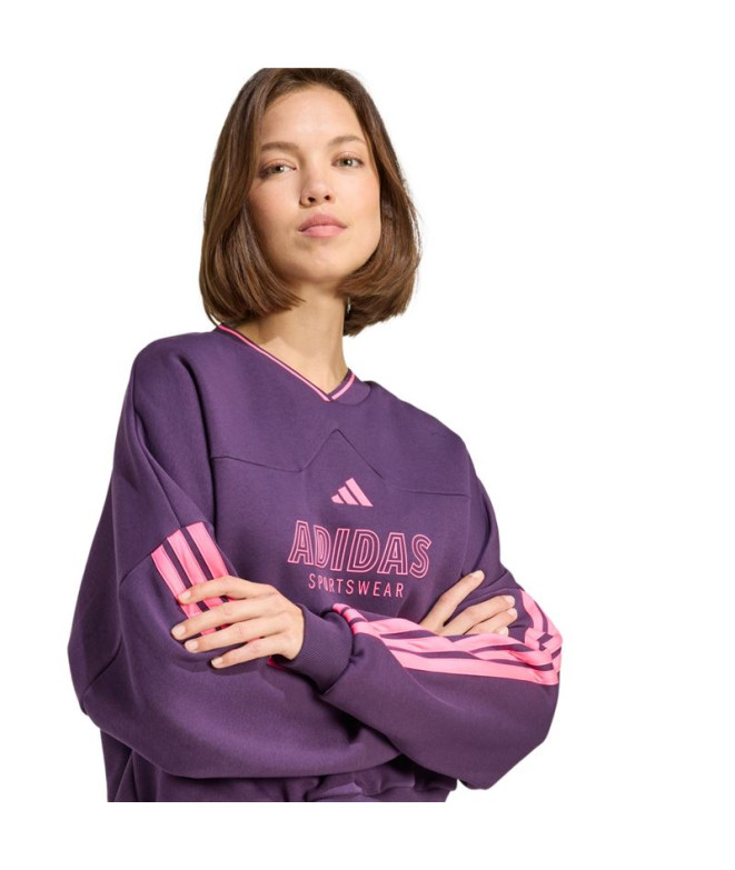 Moletom adidas Tiro Fl Swt Mulher Negro