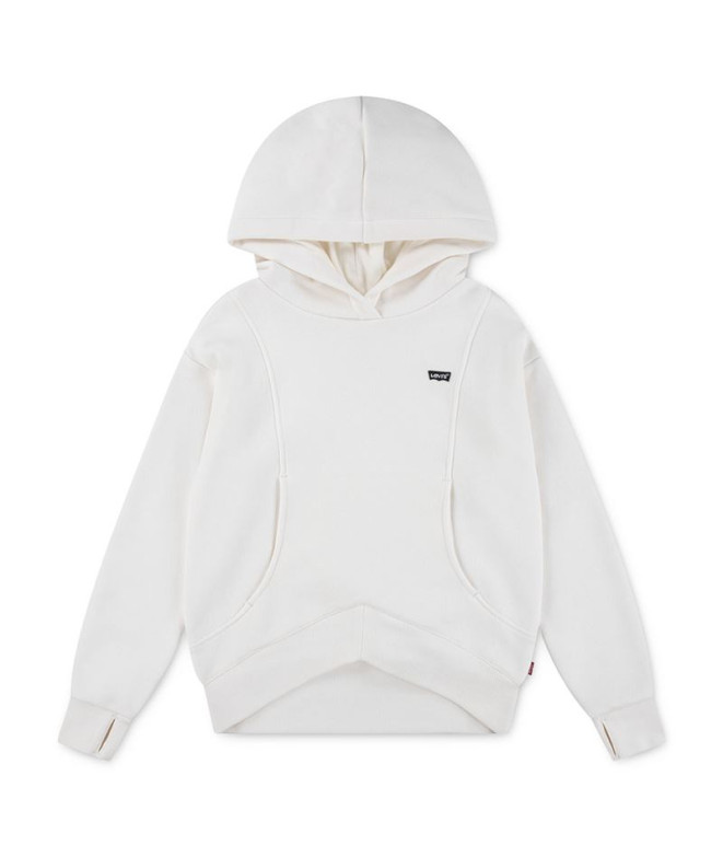 Sweat Levis Batwing Patch Hoodie Fille Blanc