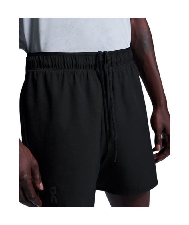 Calça de Trail On Running Trail Shorts Homem Preto