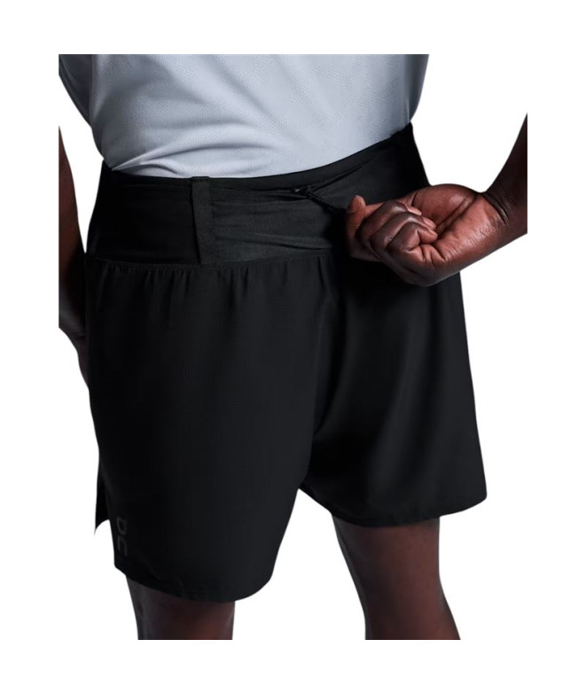 Calça de Trail On Running Trail Shorts Homem Preto