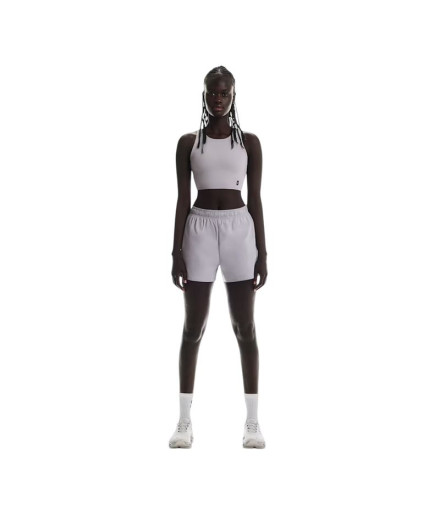 T-shirt de Running On Core 2-In-1 Crop Femme Lila