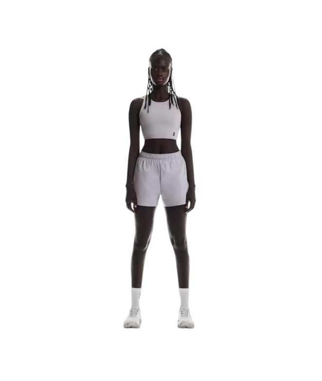 T-shirt de Running On Core 2-In-1 Crop Femme Lila