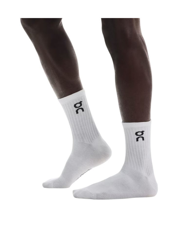 Meias On Running Logo Sock High 3P Branco
