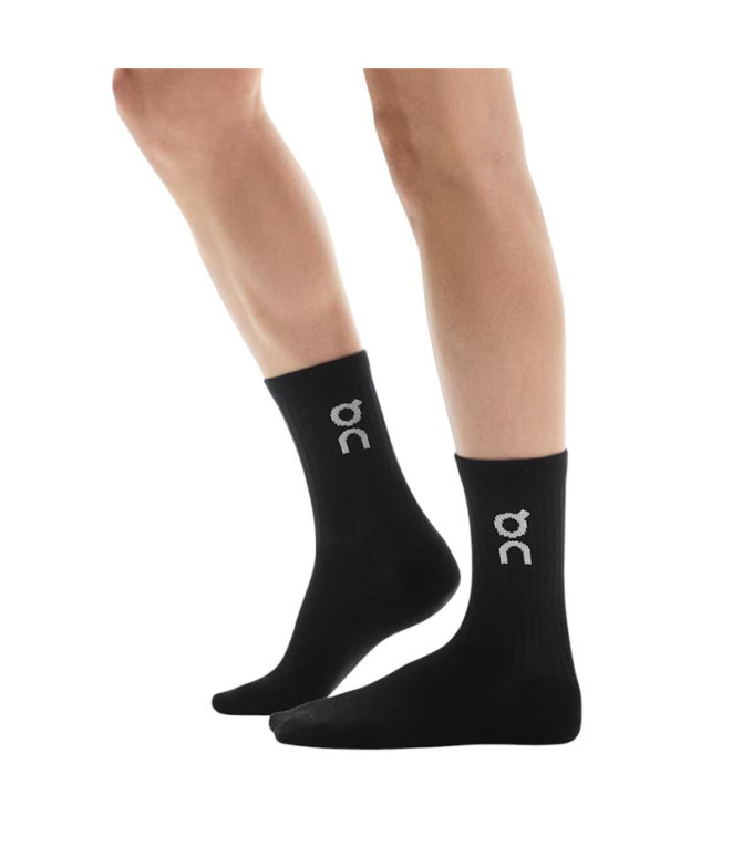 Meias On Running Logo Sock High 3P Preto