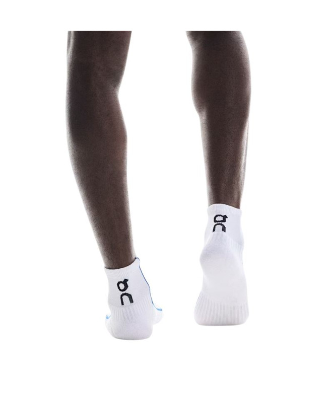 Meias de Tênis On Running Court Sock Mid Branco