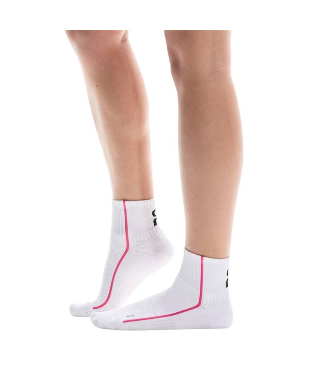 Meias de Tênis On Running Court Sock Mid Branco