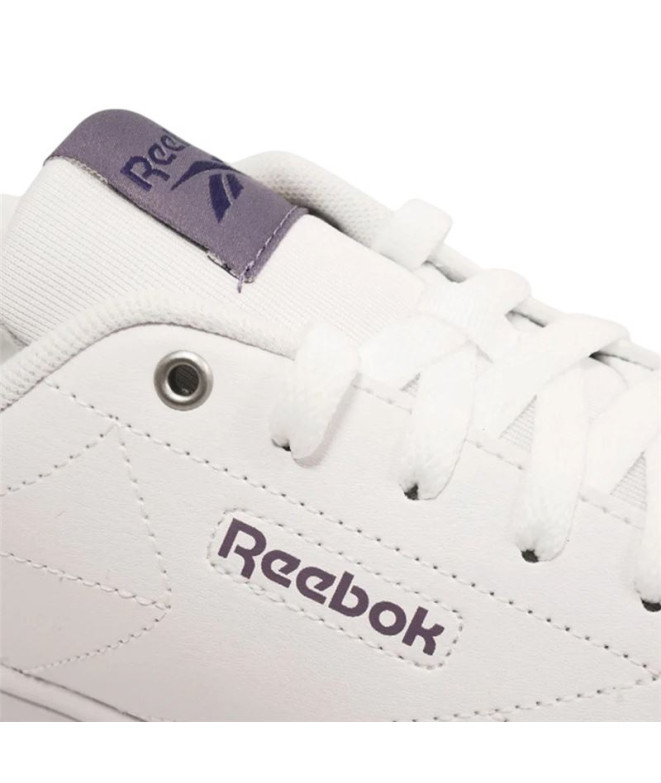 Zaptillas Reebok Court Clean Branco/Branco/Roxo
