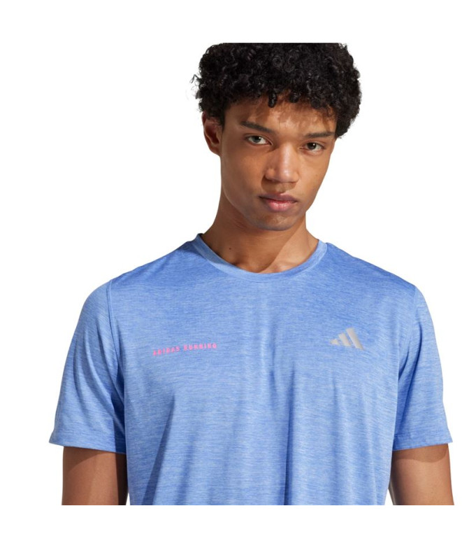 Chemise de Running adidas Otr Mel Tee Homme Bleu