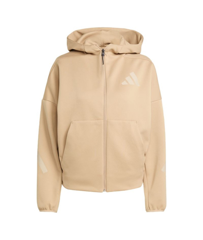 Moletom adidas Z.N.E. Fz Mulher Marrom