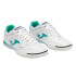 Sapatilhas de futsal Joma Top Flex 2502 Branco Turquesa Indoor