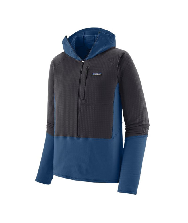 Sweat Patagonia R1 P/O Hoody Homme Clement Bleu