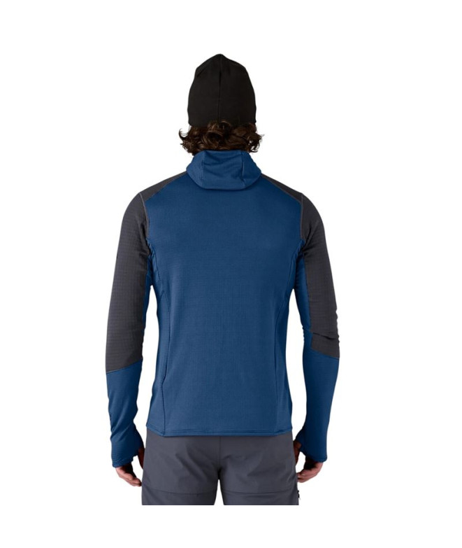 Sweat Patagonia R1 P/O Hoody Homme Clement Bleu